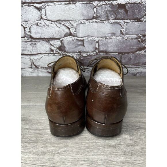 Santoni Brown Leather Apron Toe Loafers Oxfords Dress Shoes Men’s Sz 10D US/43EU main image 13